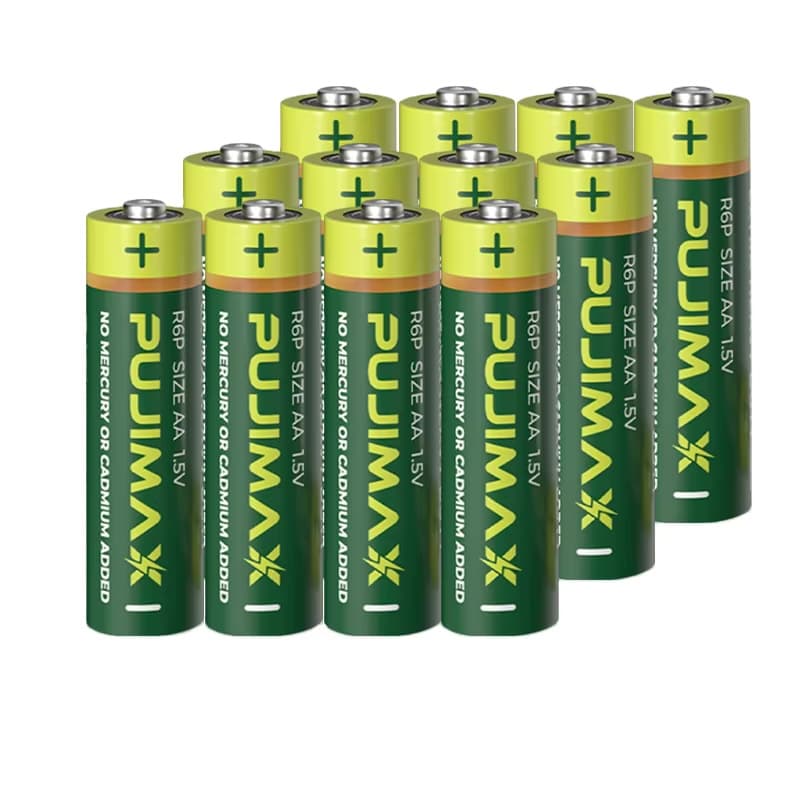 PUJIMAX AA carbon zinc batteries in a retail pack