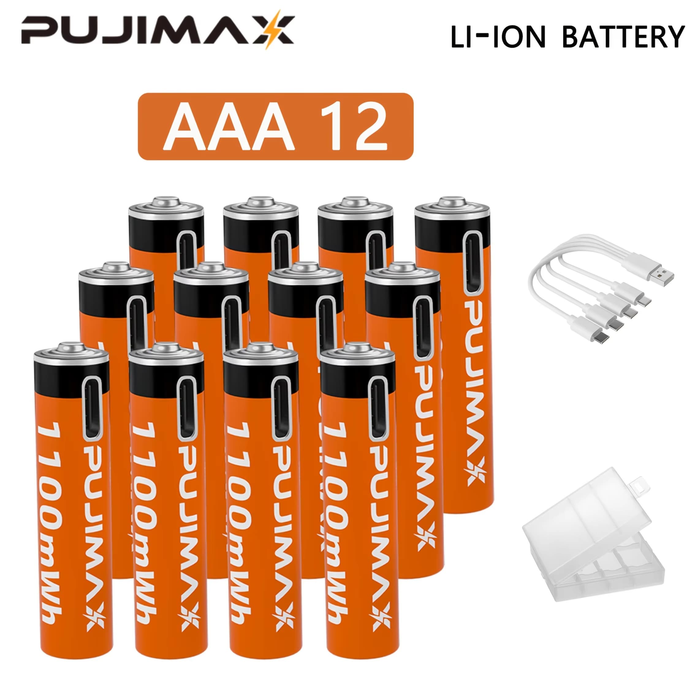 PUJIMAX AAA Type-C rechargeable batteries