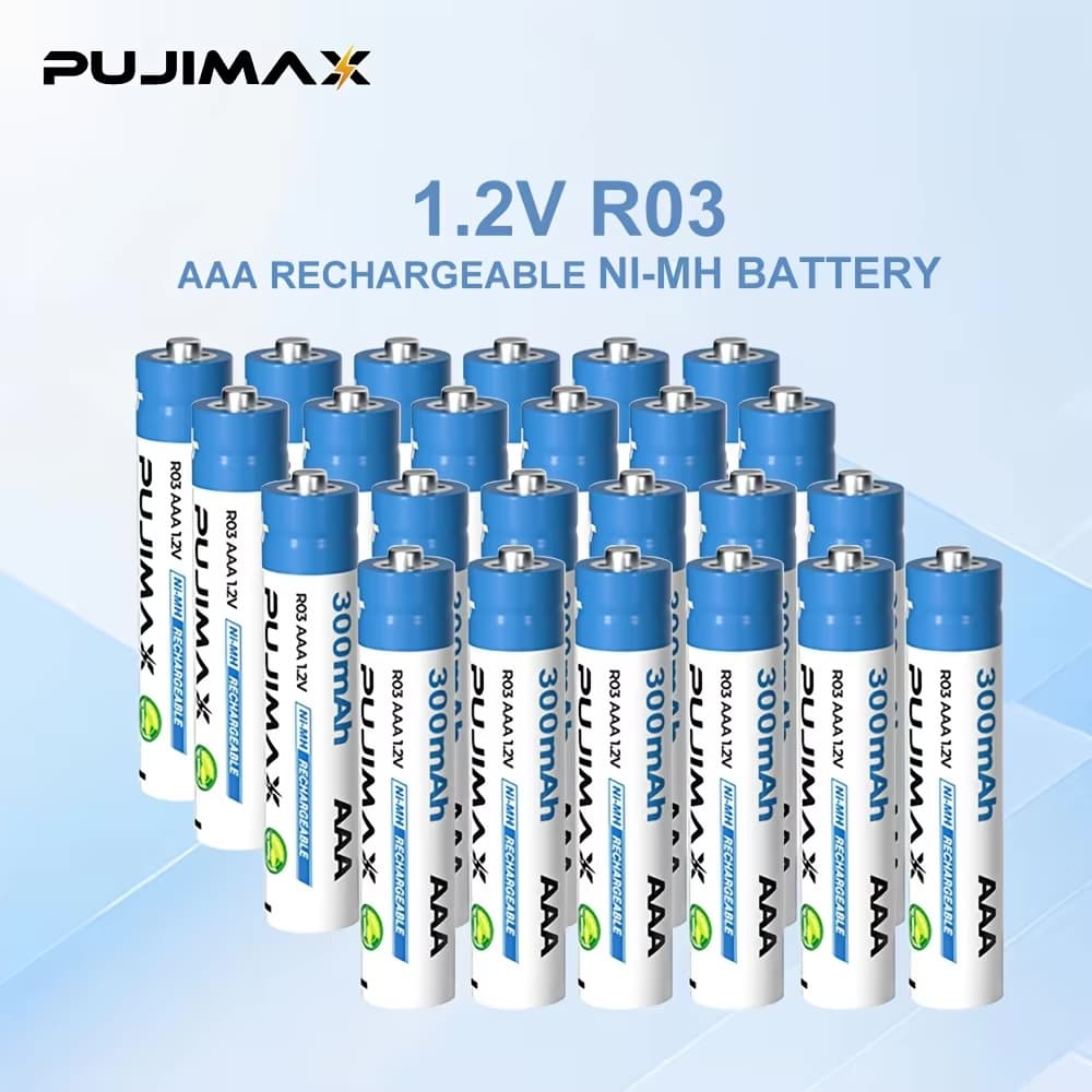 PUJIMAX AAA Ni-MH rechargeable batteries in a bulk pack