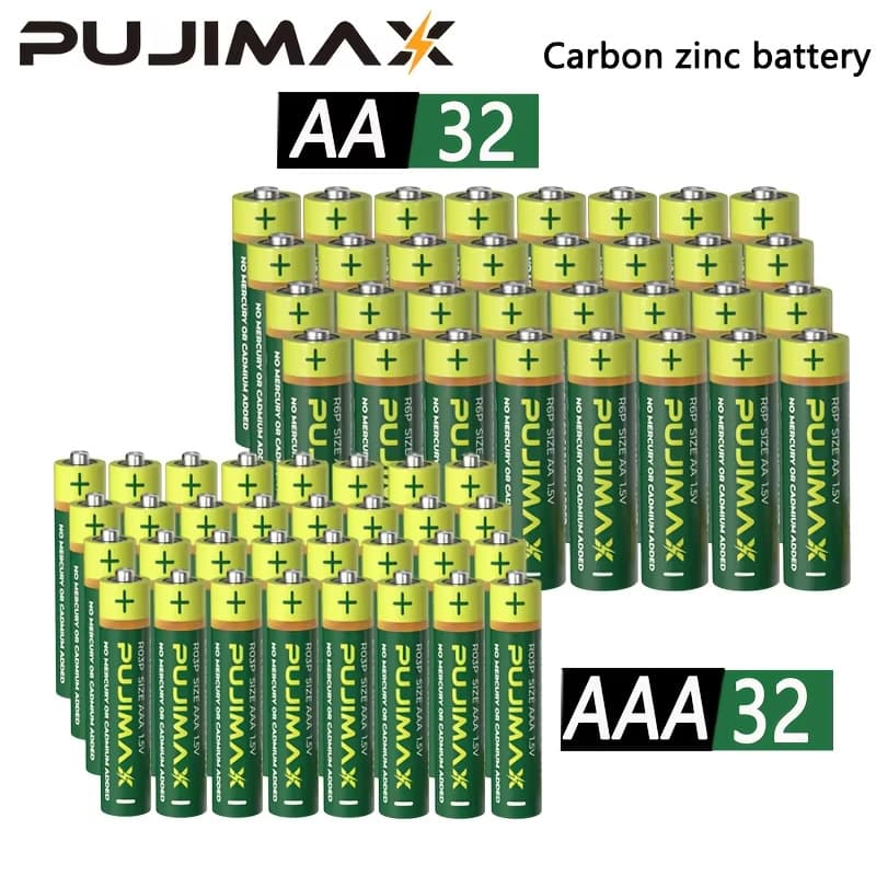 PUJIMAX AA and AAA carbon zinc batteries